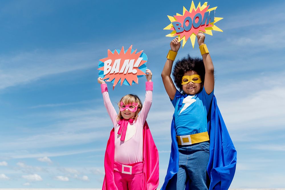 Children Childhood Super Hero Concept