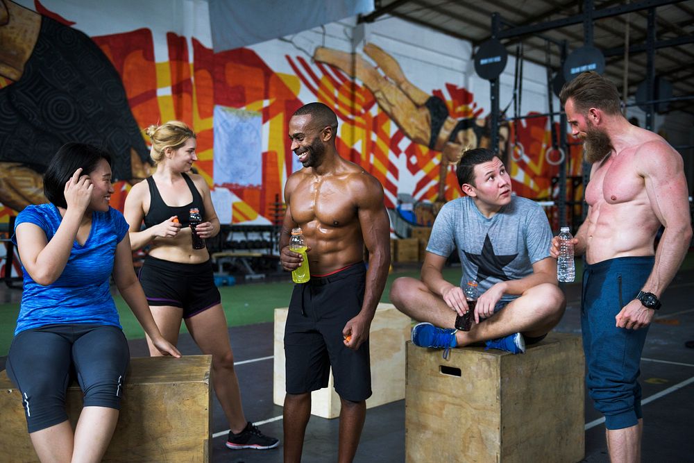 Crossfit group at the gym