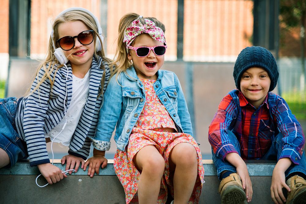 Group of Kids Fashionable Cute Adorable Concept