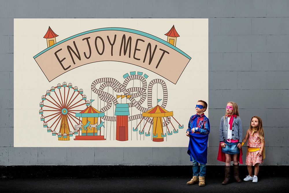 Enjoyment Entertainment Amusement Park Concept