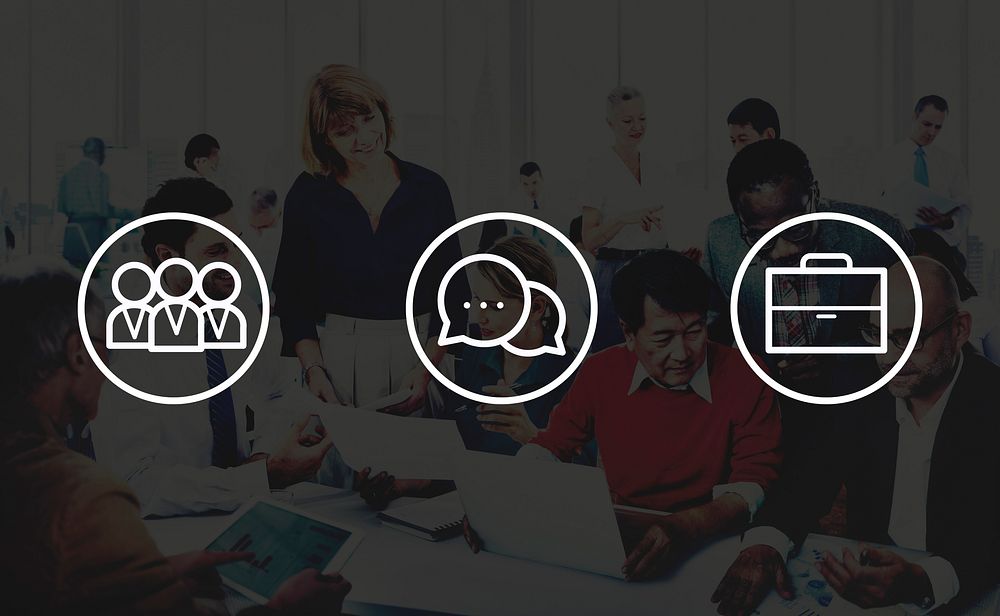 Corporate Business Teamwork Communication Collaboration Concept