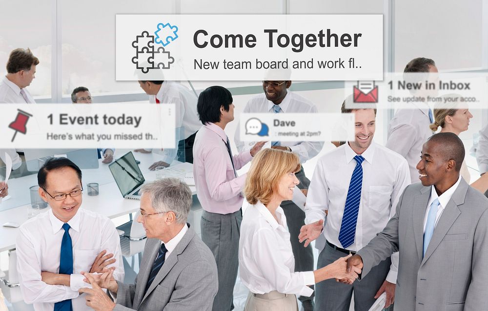 Come Together Team Teamwork Collaboration Concept