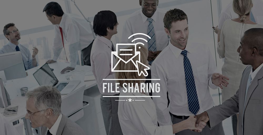 File Sharing Online Email Network Media Concept