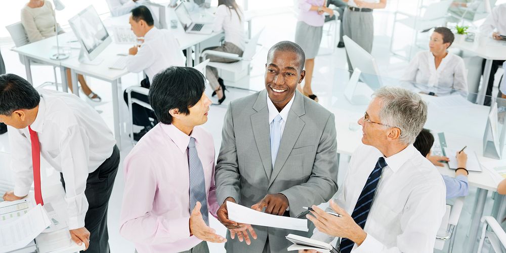 Business People Conversation Communication Talking Team Concept