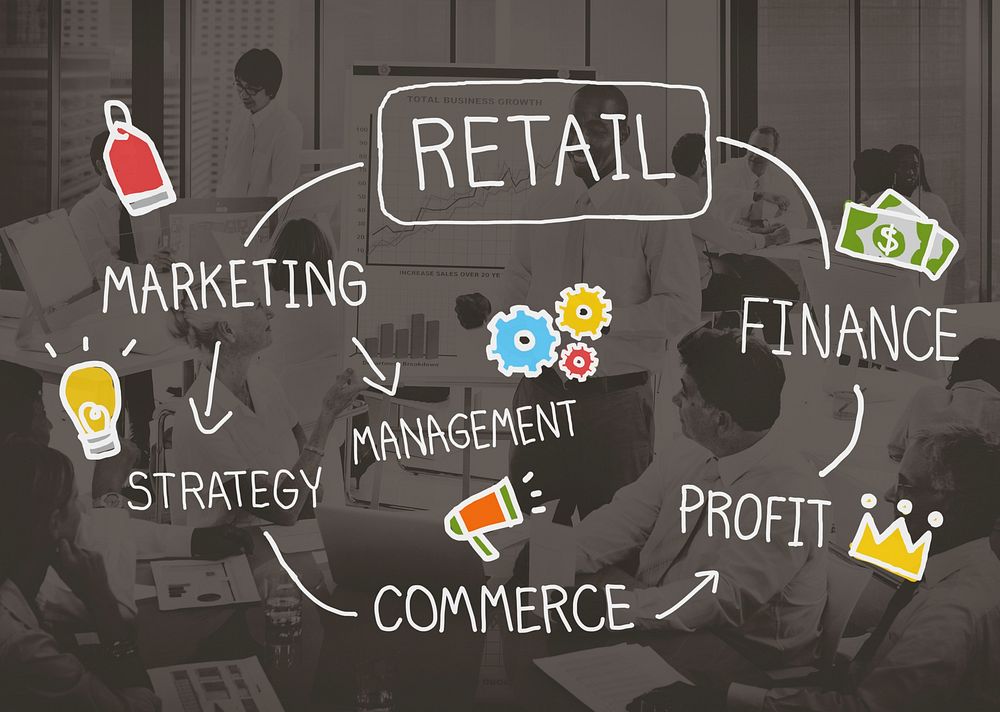 Retail Online Marketing Strategy Commerce Advertising Concept