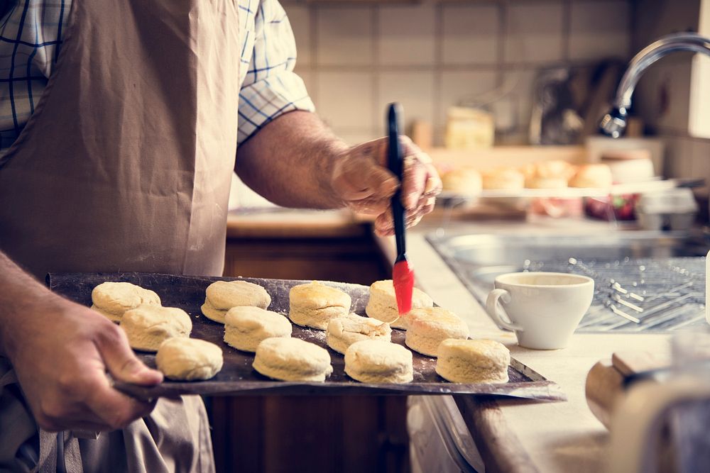 Man Apron Cooking Baking Bakery Concept