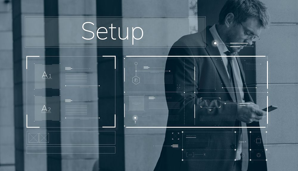 Computer System Data Center Content Template Graphic