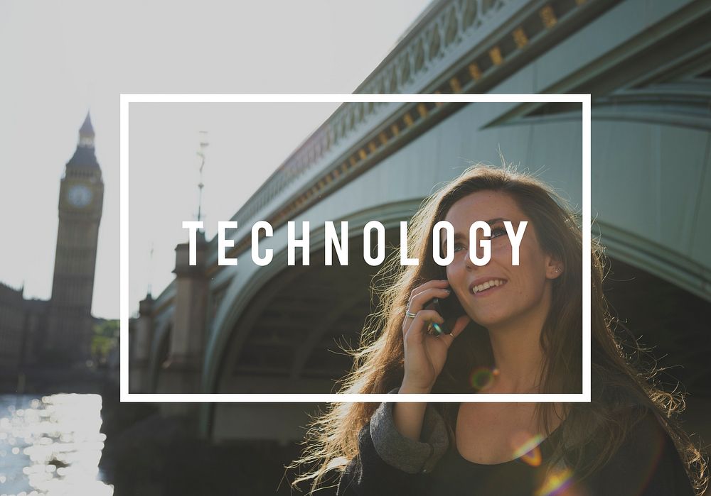 Technology Innovation Girl Talking Phone