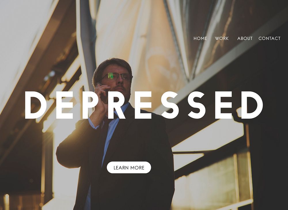 Depressed Emotion Website Homepage Webpage