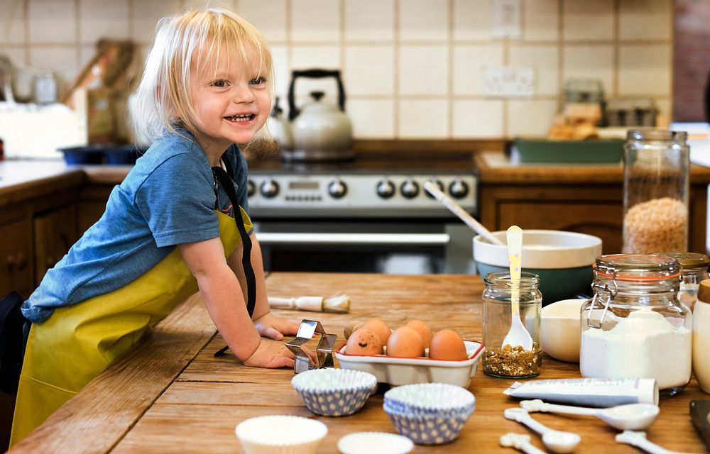 Young boy in the kitchen