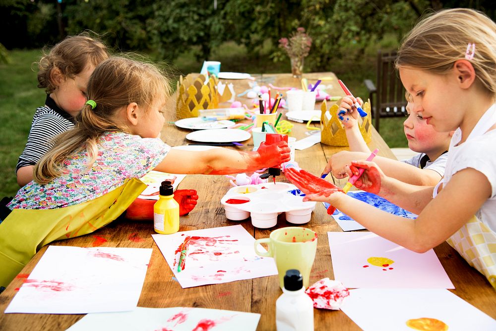 Kid Learning Painting Drawing Art Concept