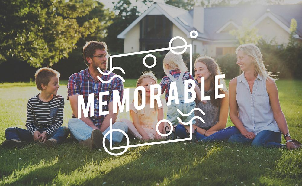 Family Happiness Memorable Outdoors Square Frame