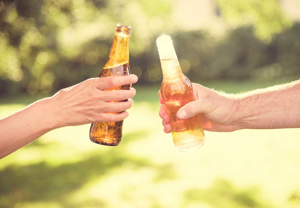 Cheers Beer Alcohol Celebration Outdoors Toast Concept