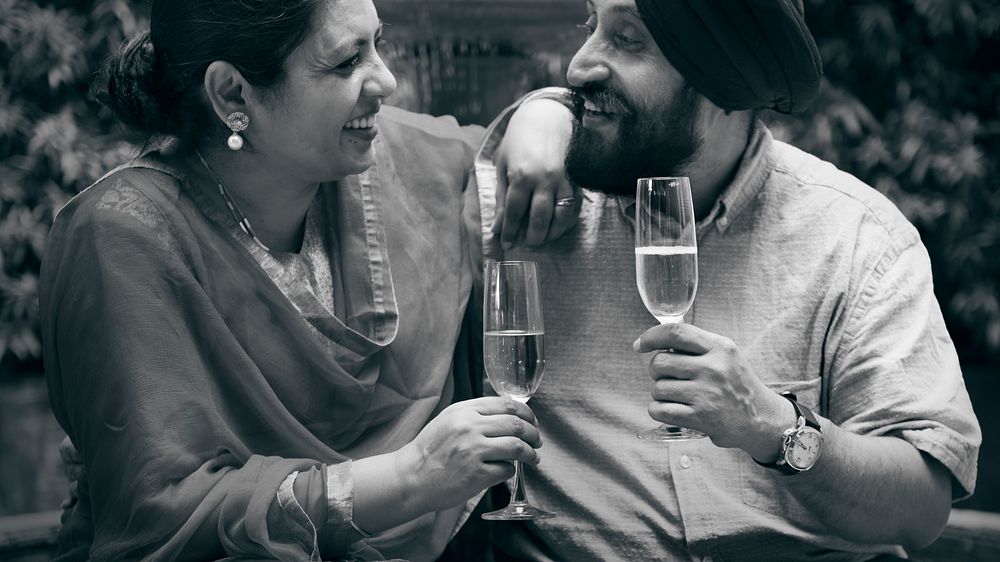 Indian Couple Dining Together Concept