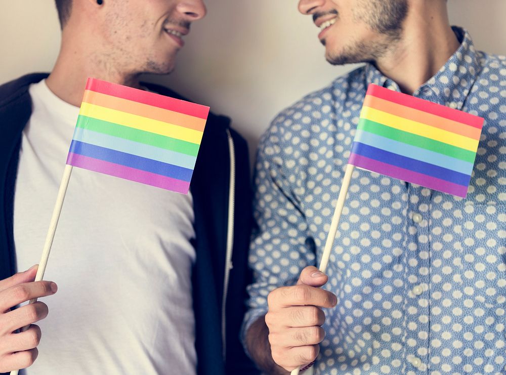 Gay Couple Love Home Concept
