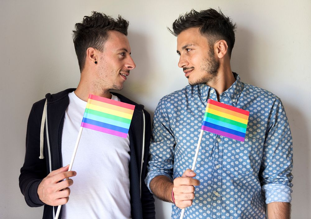 Gay Couple Love Home Concept