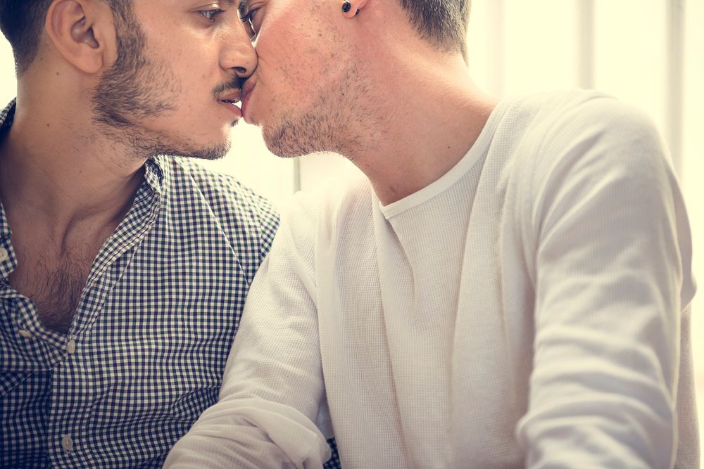 Gay Couple Love Home Concept