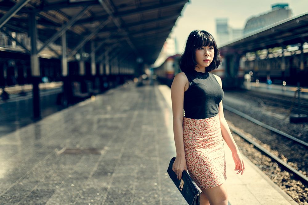 Asian woman fashion shoot