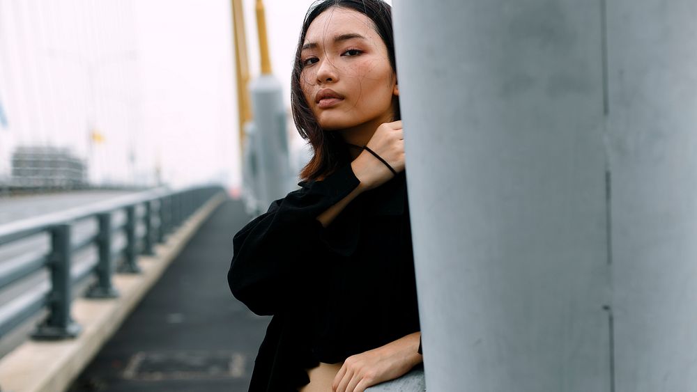 Asian woman in the city