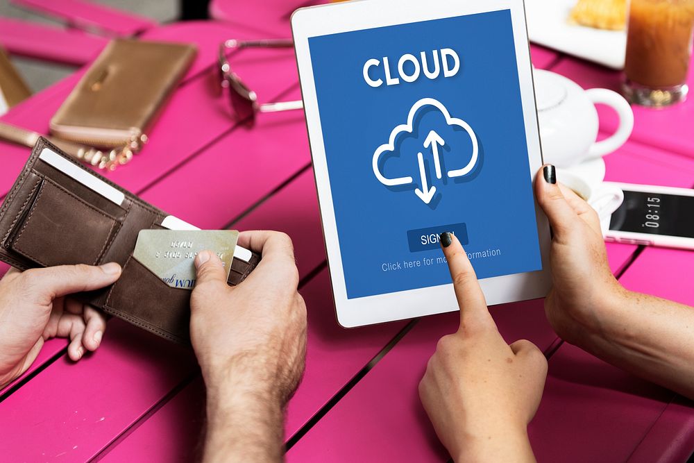 Cloud Computing Storage Icon Concept