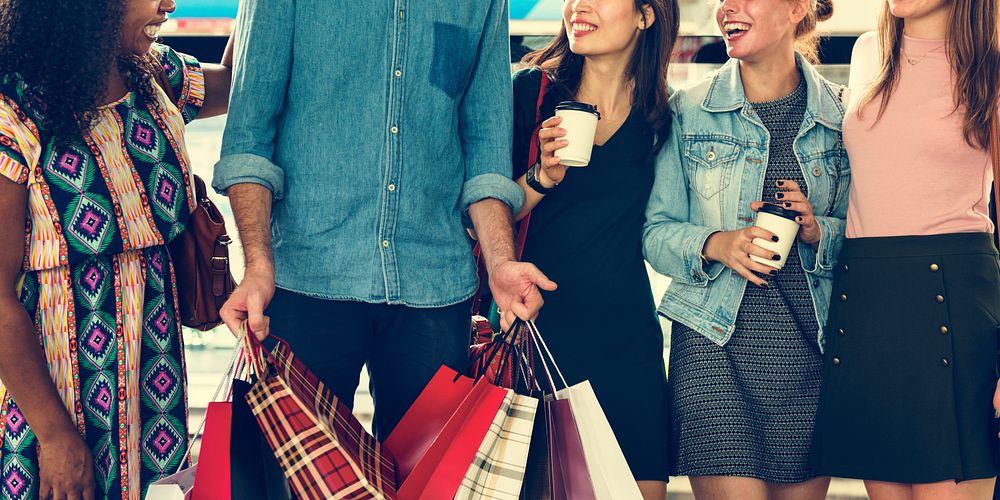 Group Of People Shopping Concept