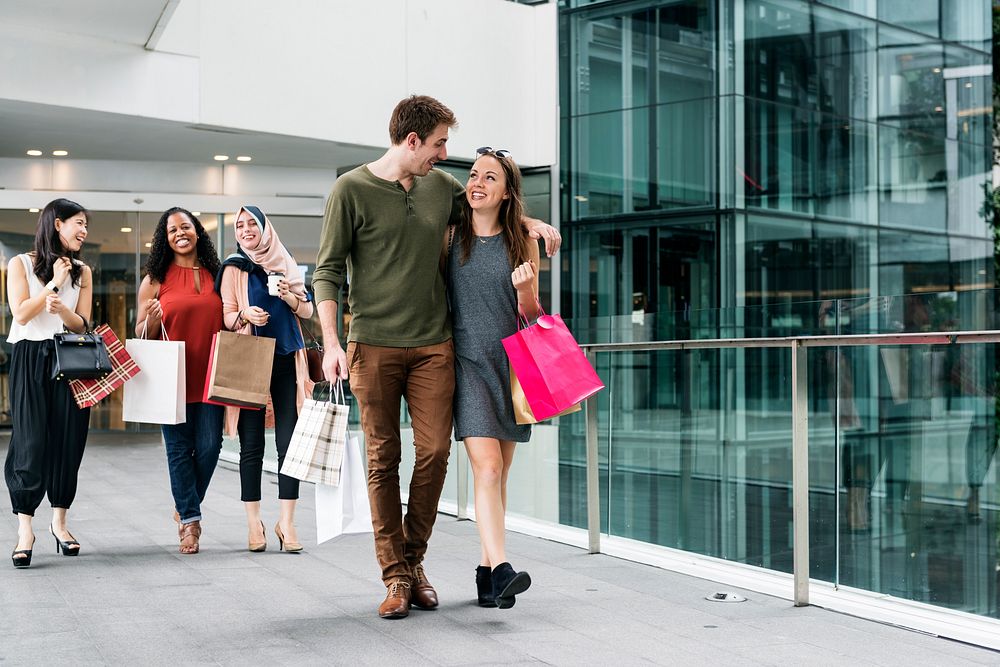 Group Of People Shopping Concept