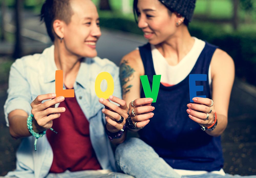 LGBT asian lesbian couple