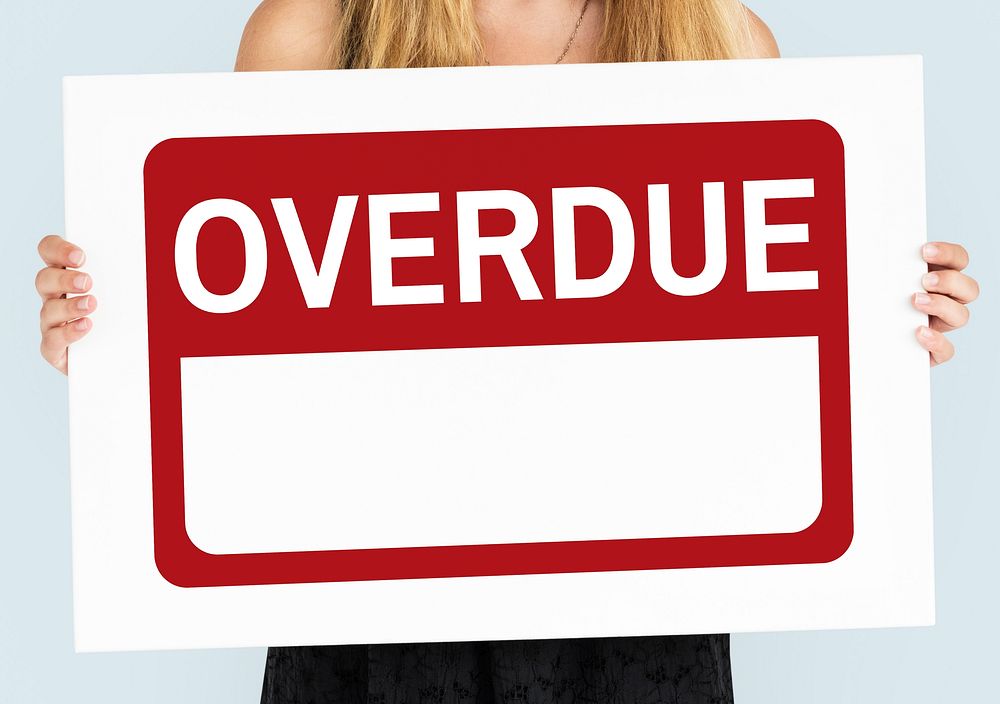 Overdue Late Delayed Warning Banner Graphic