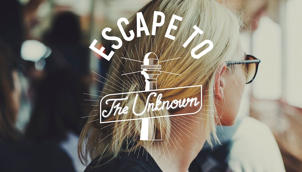 Getaway to the unknown traveling graphic badge