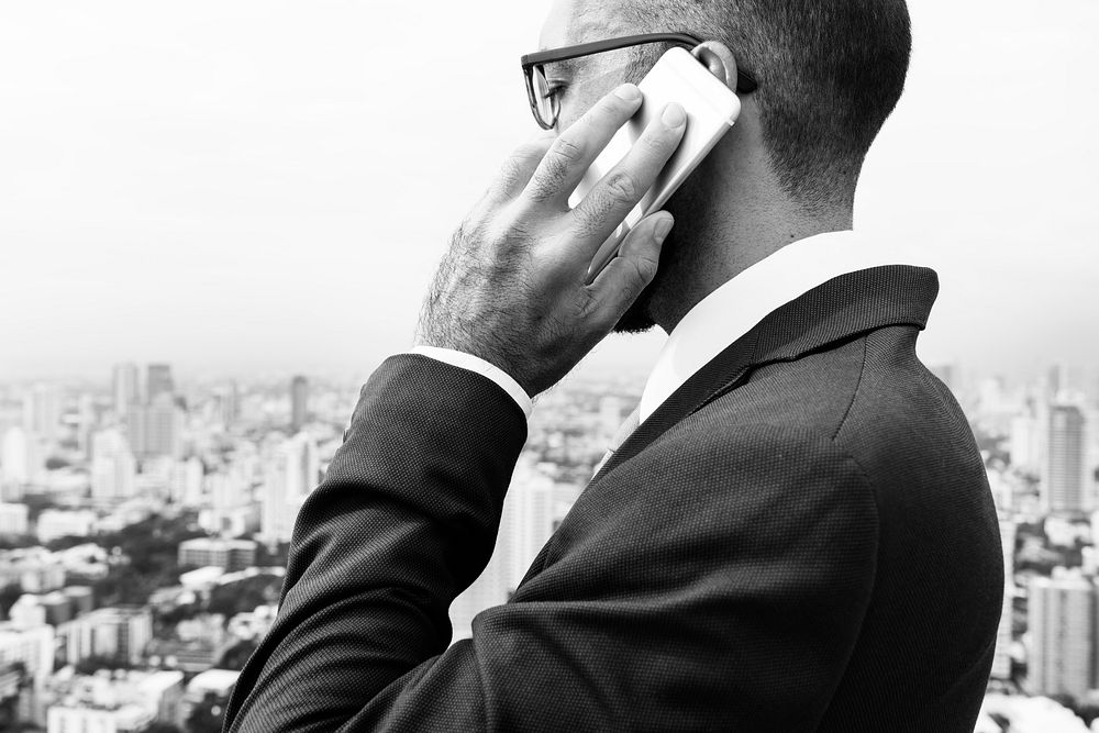 Business Person Talking Phone Concept