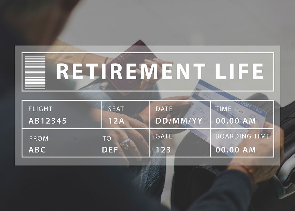 Retirement Lifestyle of Senior Adult Couple Word Graphic