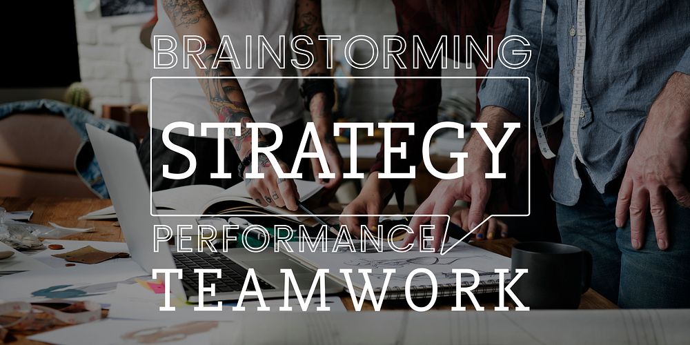 Business teamwork strategy successful word