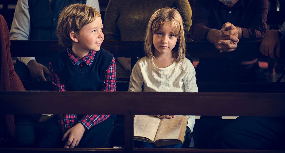 Church Children Believe Faith Religious Family