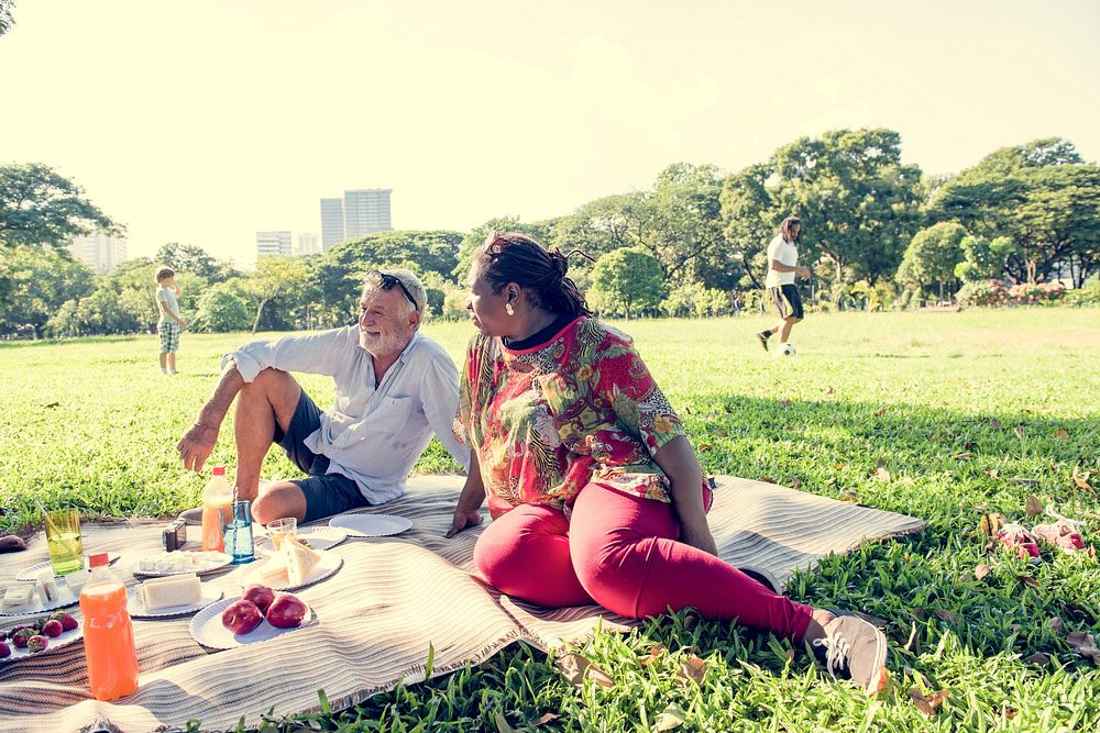 Family Picnic Outdoors Togetherness Relaxation Concept