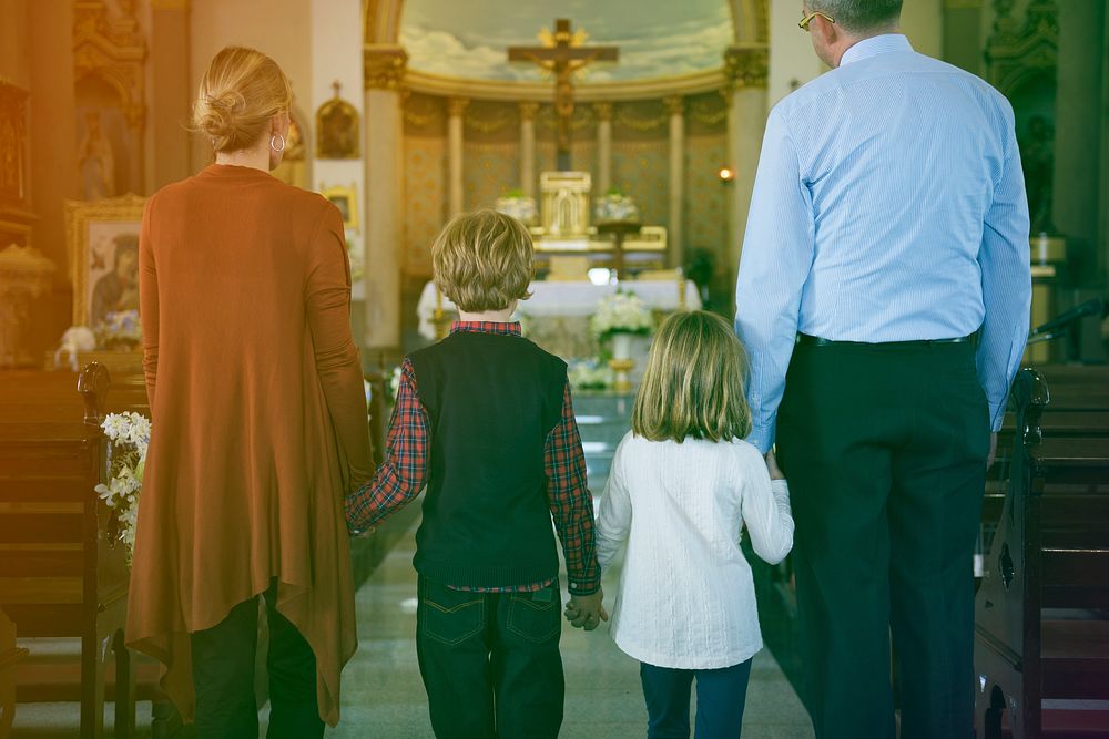 Family Church Pray Belive Religion Cross