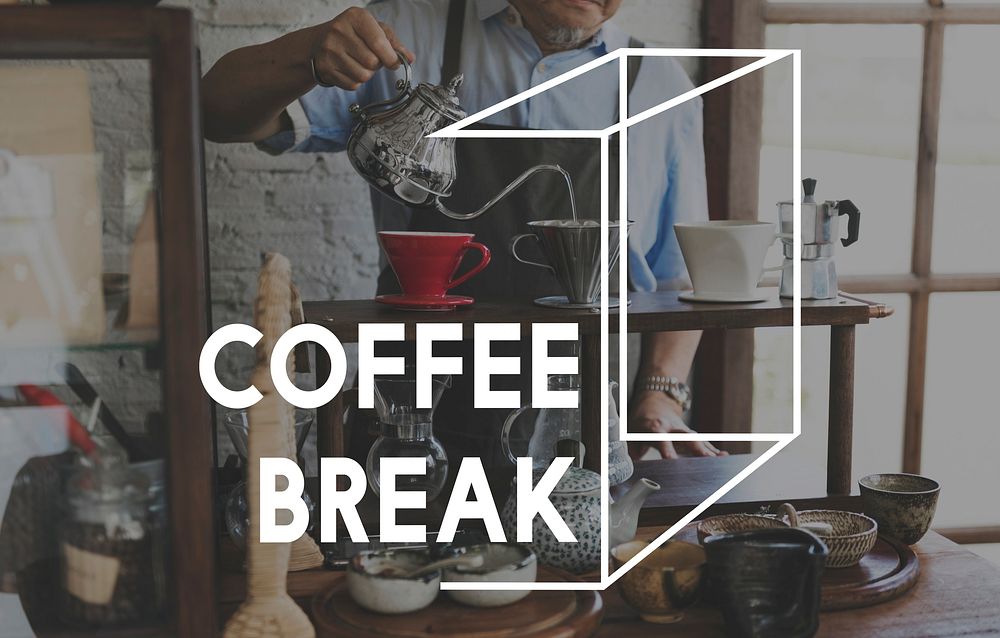 Coffee Break Cafe Lifestyle Word Graphic