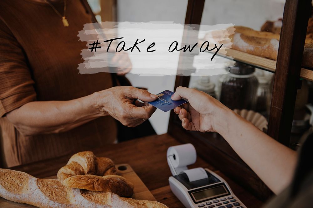 Take Away Buy Store Word Graphic Hashtag