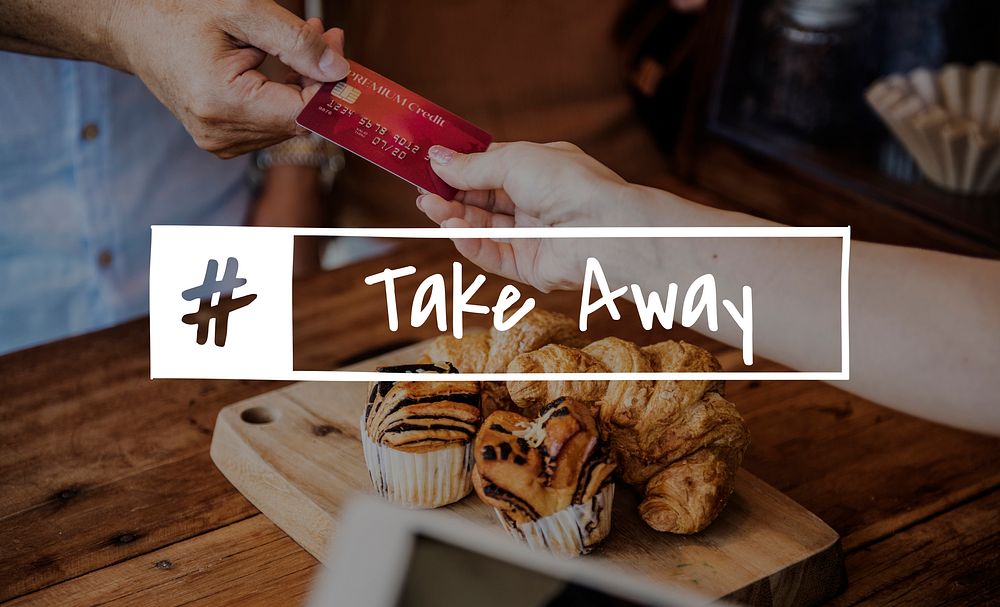 Take Away Buy Store Word Graphic Hashtag