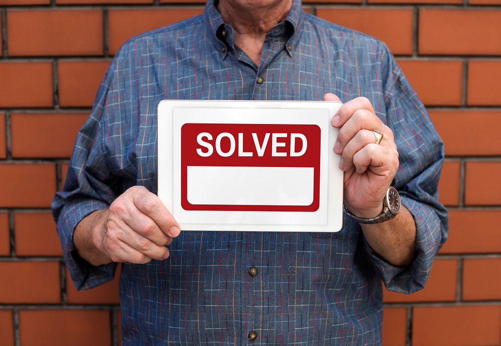 Solved Solution Banner Graphic Word