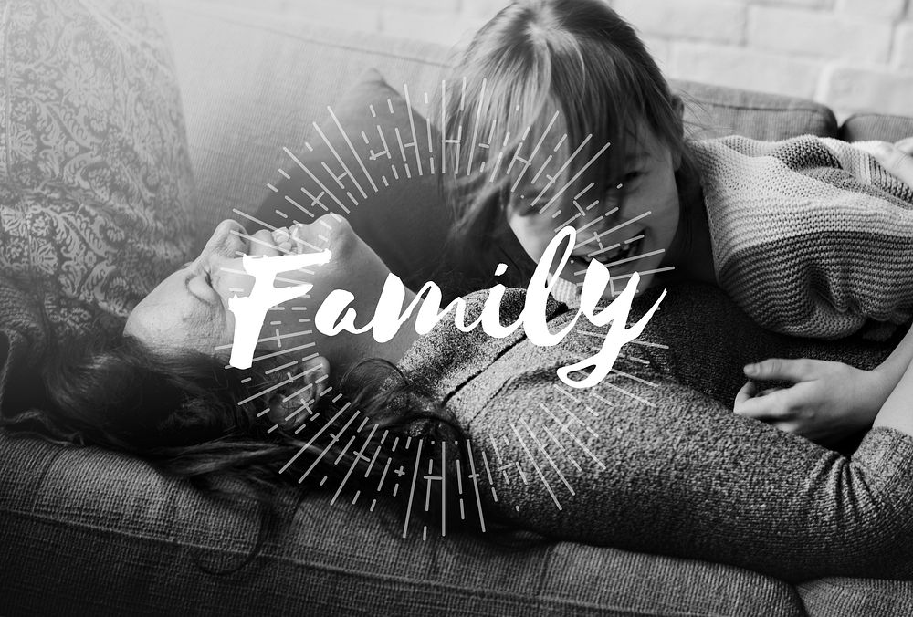 Family Love Mother Daughter Together Quality Time Word Graphic