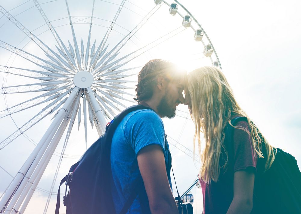 Photo Gradient Style with Couple staring at each other carousel background