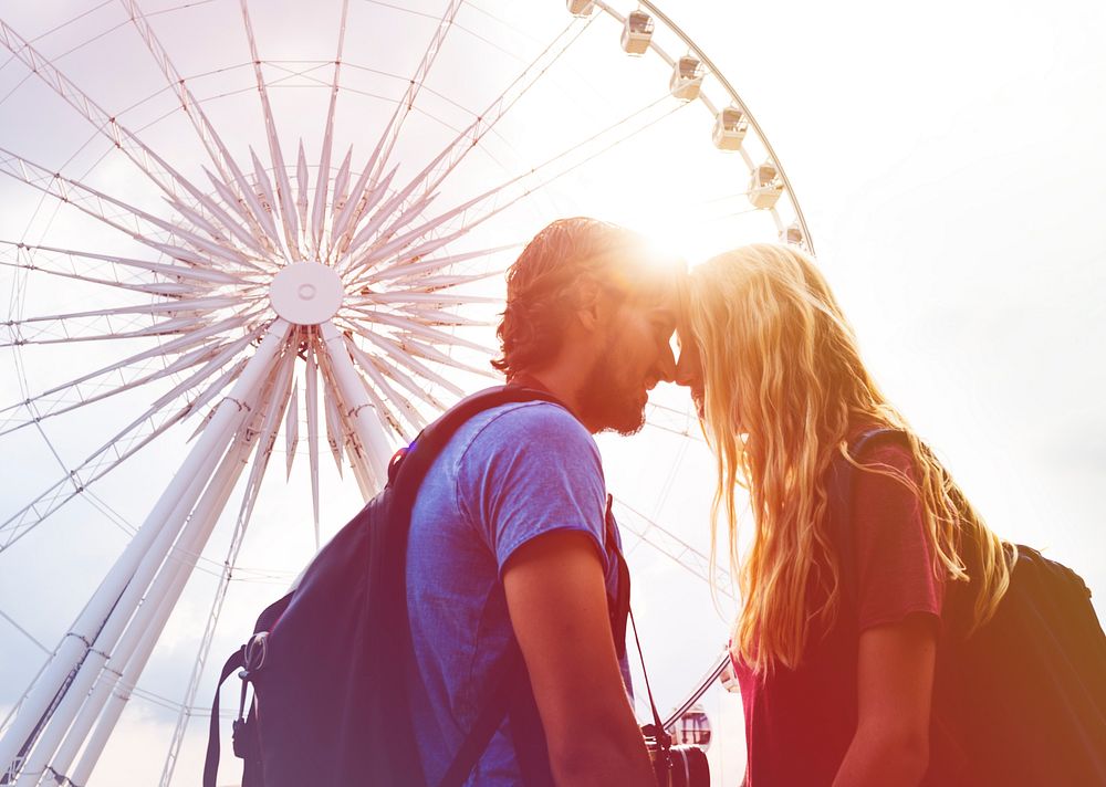 Photo Gradient Style with Couple staring at each other carousel background