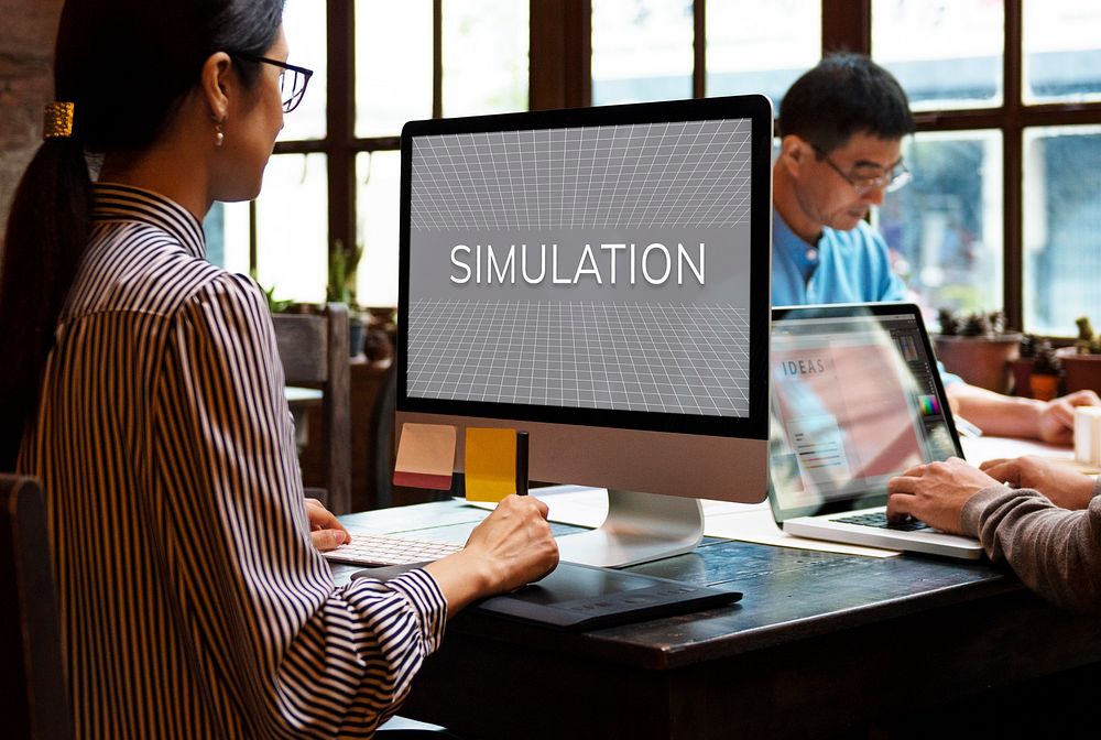 Web Design Layout Simulation Graphic