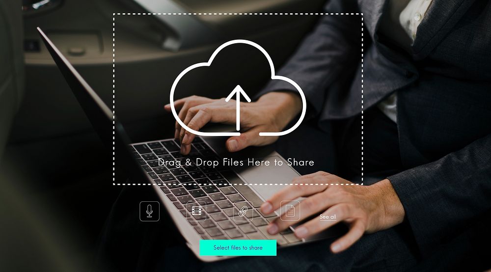 People Using Technology Digital Device with Cloud Computing Icon Graphic