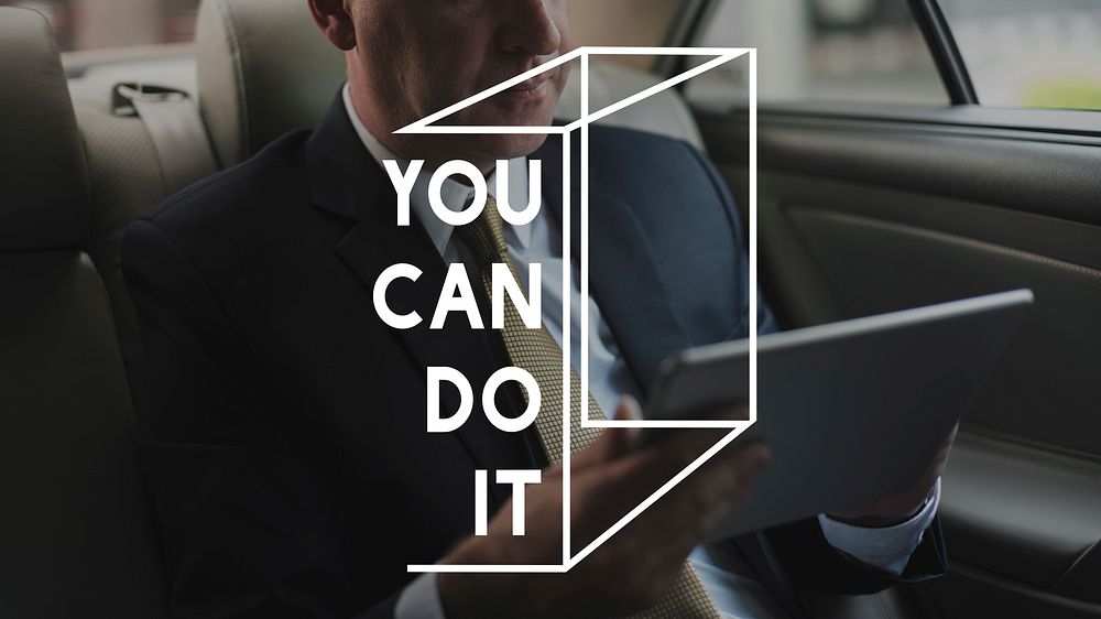 You Can Do It Life Motivation Word Graphic