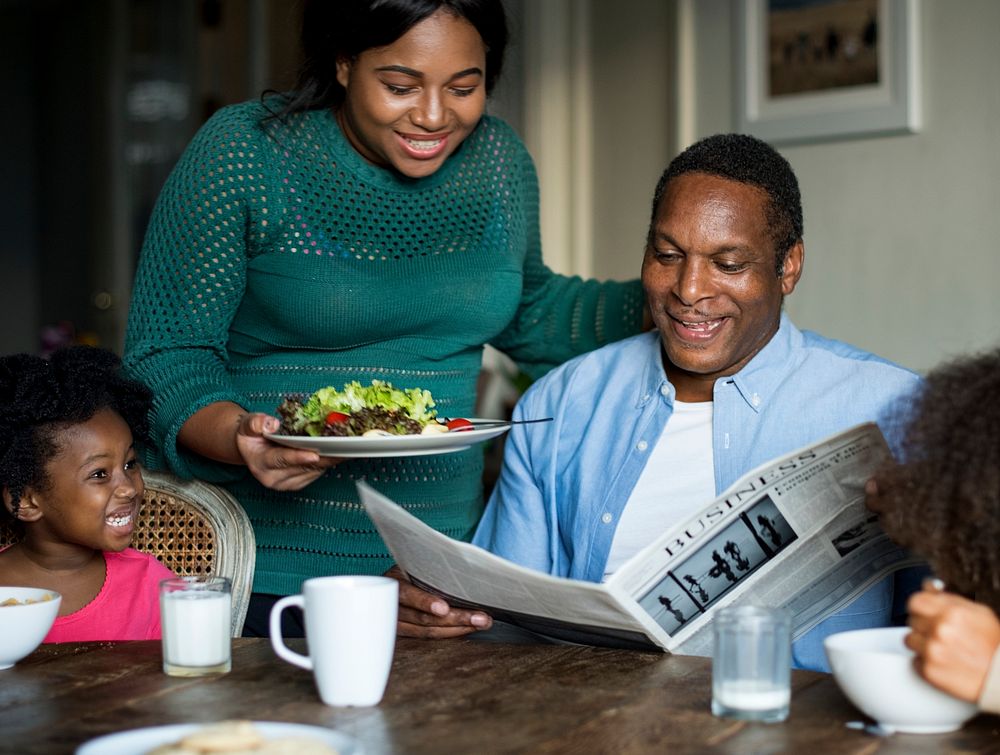 African family having a great time together