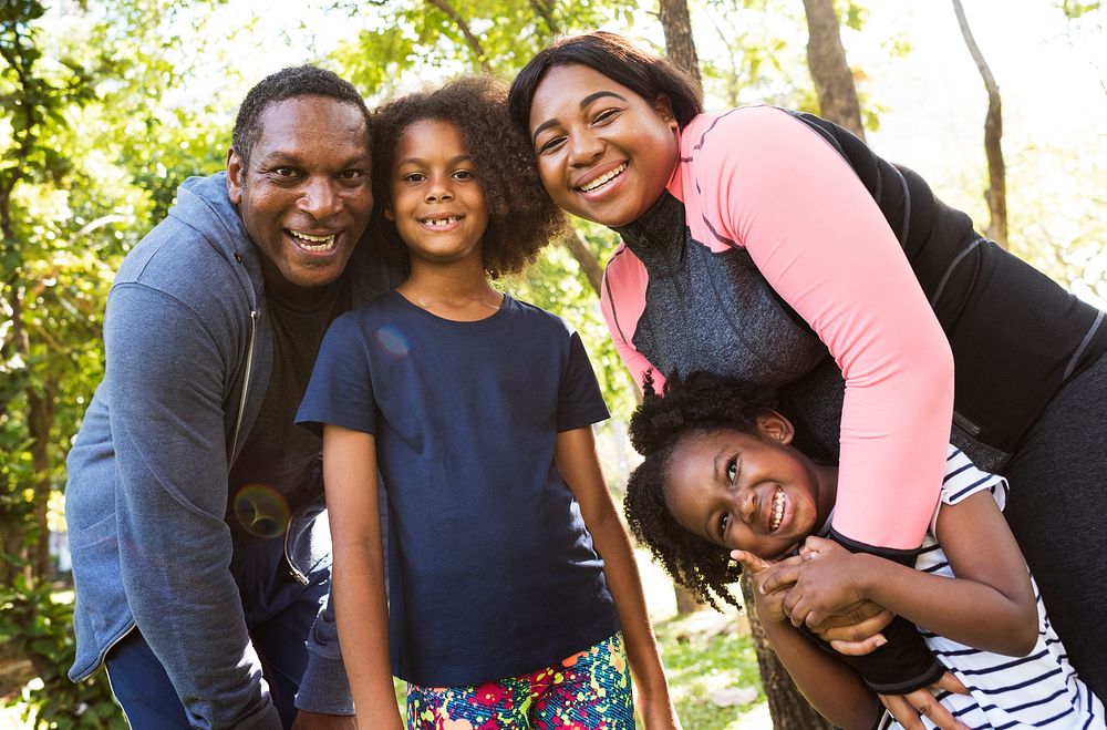 African family having a great time together