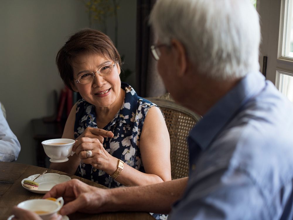 Senior Lifestyle Tea Break Togetherness
