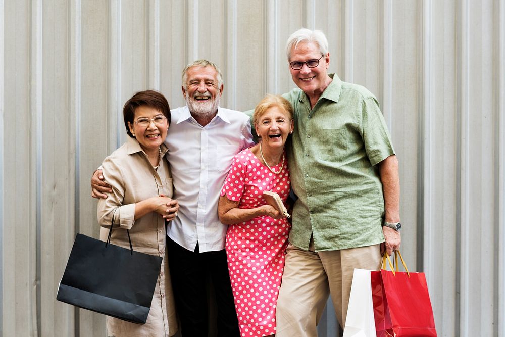 Senior Adult Shopping Friendship Lifestyle