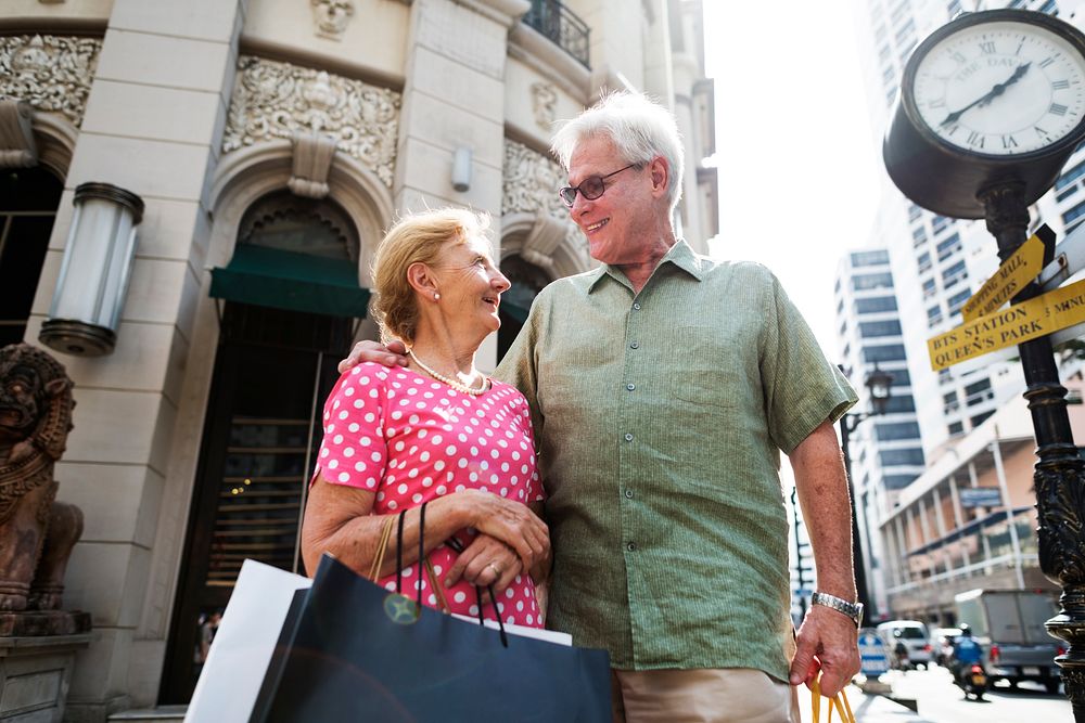 Senior Adult Couple Shopping Lifestyle